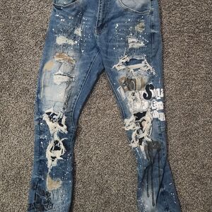 Men's Distressed Denim Jeans